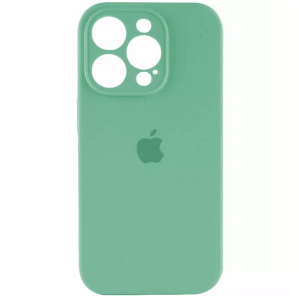 Silicone Case Full Camera Protective (AA) для iPhone 14 Pro (Mint)-0